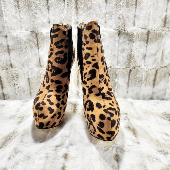 Luichiny Sexy Leopard 6" High Heels Platform Ankle Boots - Picture 5 of 12